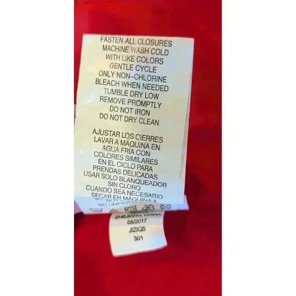 Vertical '9 Boys Lined Puffer Jacket Siz 18 Months Gray Red Hooded Pockets EUC - Picture 5 of 11